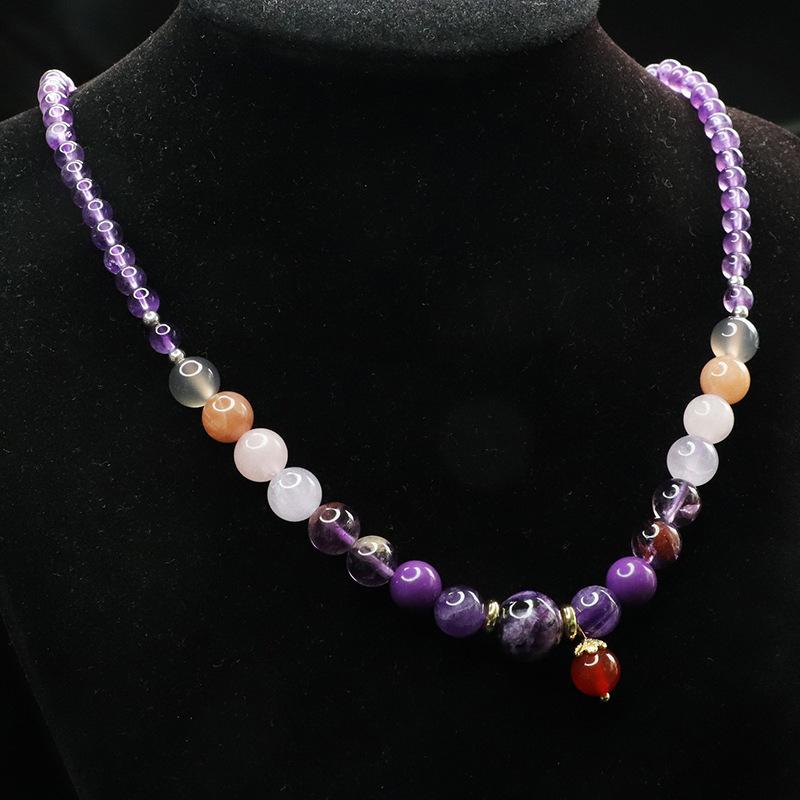 Product Introduction of Divine Nine Purple Fire Crystal Necklace for Dragon Year 10