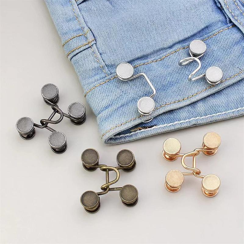 Pin Butang Jeans Boleh Laras, 1 Set, Pengikat Snap Seluar Logam Boleh ...