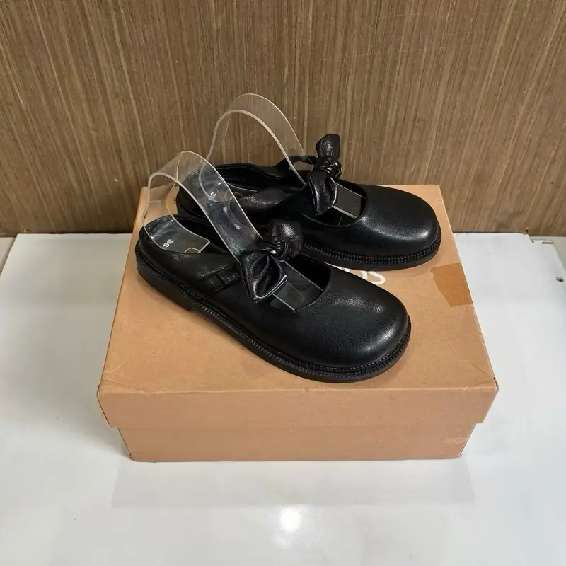 Sục nữ ,  Dép bít mũi nữ Nơ Thỏ đế cao su lót mềm êm chân phong cách tiểu thư Shoes Sandal 2