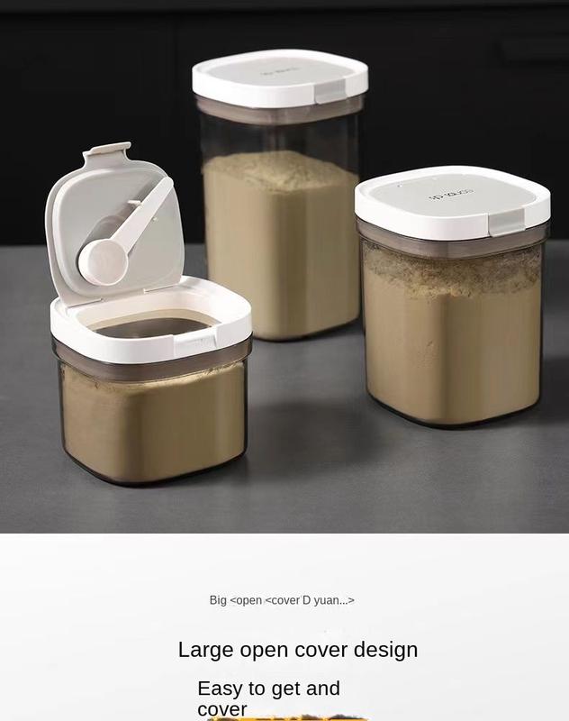 Product Introduction of Rice Noodles Storage Tank Milk Powder Can Moisture-Proof Sealed Cans Portable out Milk Powder Box Separately Packed Case Baby Rice Powder Box 2
