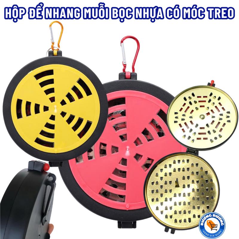 Hộp Đựng Nhang Muỗi Có Nắp Đậy Bọc Nhựa Chống Sốc, Chống Bỏng Có Móc Treo - Khay Nhang Muỗi Chuyên Dụng Có Móc Treo Tiện Lợi An Toàn Sử Dụng khay dung