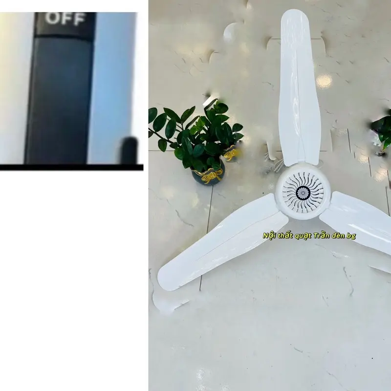 (Nội Thất Quạt Trần Đèn BG)       quạt trần mini 3cánh mã 1050 cánh tròn đường kính 105cm Fan QuạT