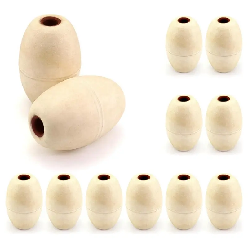 Oval Water Float, 12 Pack, 1/2Inch Hole, 3.5x 5.5Inch, for Pools, Water Ski Ropes, Anchor Lines, White