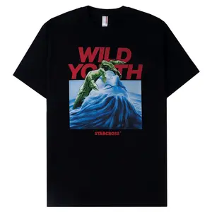 STARCROSS Kaos Pria - DEVILISH - Black kaos boxy pria Bulat Jeans