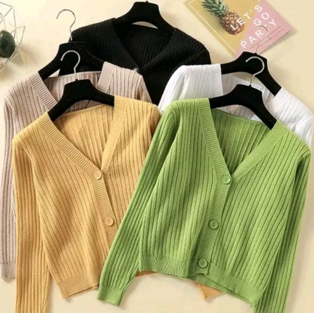 Cardigan Rib Atasan Wanita Outer cesy/ atasan wanita gink rib /cardi rib zeecollection