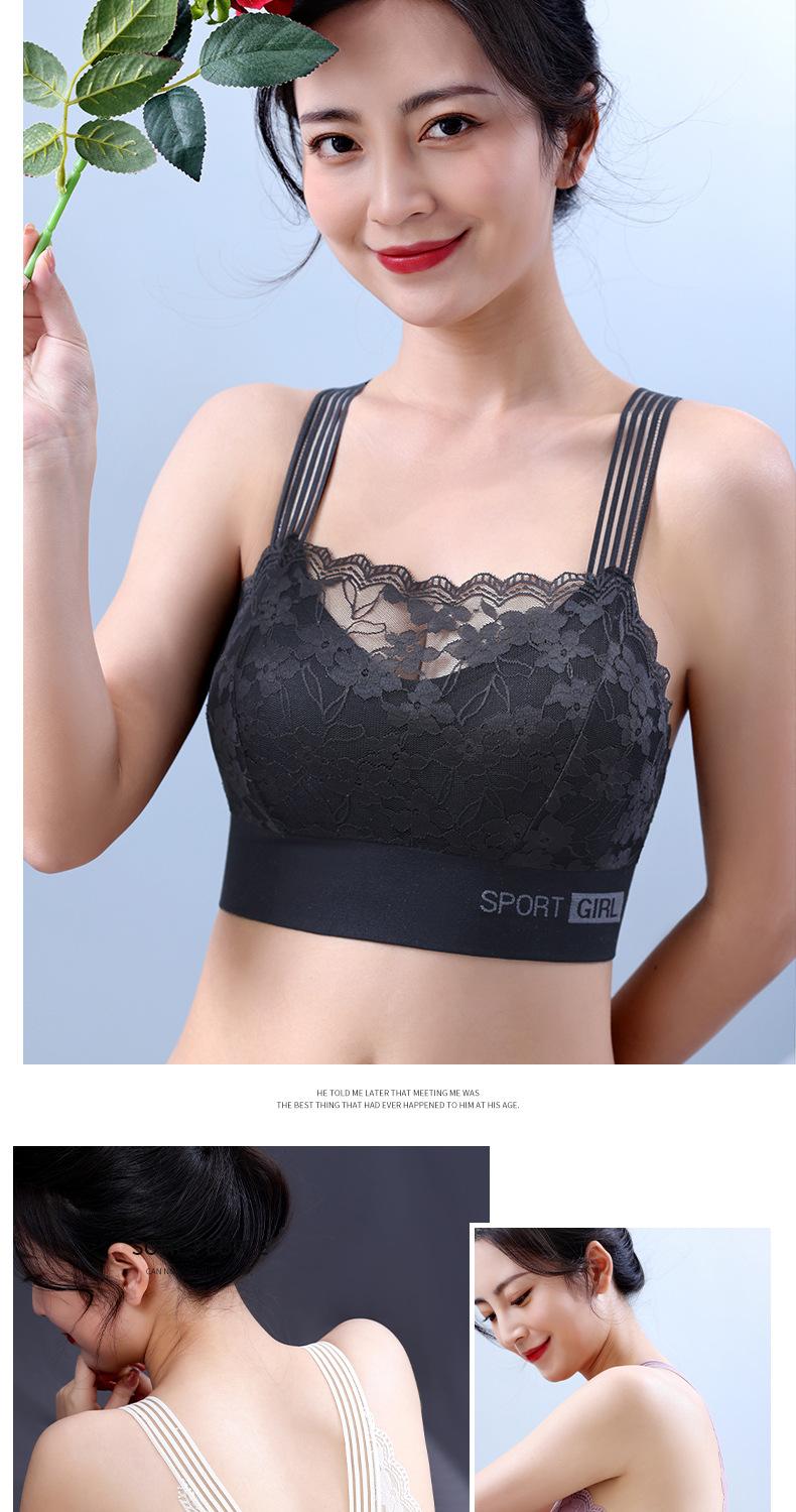 Product Introduction of Lộ, Kiểu Áo Vest Ren Gợi Cảm, Áo Ba Lỗ, Áo Lót Nâng Ngực, Ngoại Cỡ, Dành Cho Nữ, Đồ Lót, Đồ Lót, Hàng Mới Về Bra Màu Đen 19