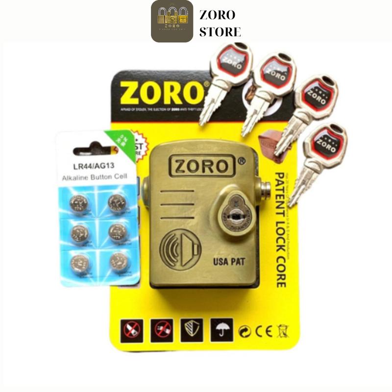(Chụp Báo Động) Ổ Khóa Chụp Cửa Báo Động ZORO 7P Kim Loại Thiết Kế Chống Cắt, Ổ Khóa Bảo Vệ Khoen Cửa Chống Trộm An Toàn