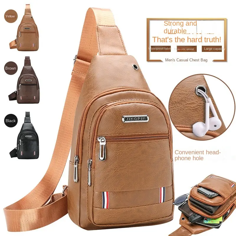 2025 New Men's Business Chest Bag Cycling Sports Waterproof Crossbody Bag Casual Chest Bag Wholesale Dropshipping yonder  pouch