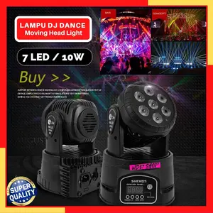 Lampu Sorot Disco Tembak Disko Gantung Putar LED Light Moving Head Sensor Suara RGB DMX Hias Diskotik Spotlight Panggung Dekorasi Konser Festifal Band Pesta Club Bar Party DJ KTV Lighting Mini Lid Murah