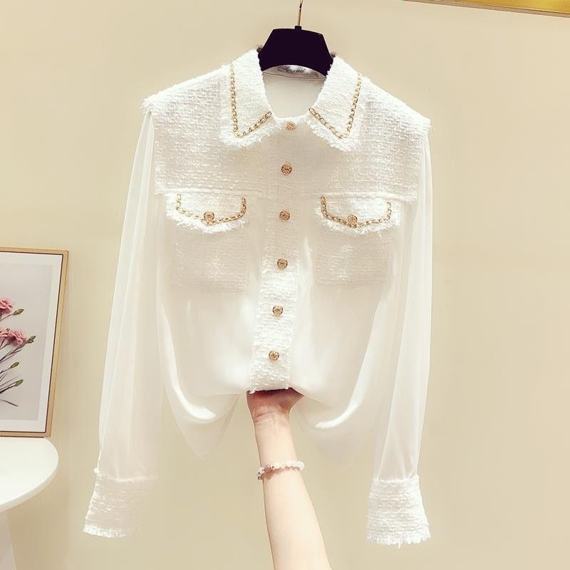 Áo Sơ Mi Phong Cách Pháp Dáng Rộng Vừa Vặn, Phong Cách Phương Tây, Quần Áo Nữ, Bộ Sưu Tập Mùa Xuân Và Mùa Thu Mới, Phong Cách Cổ Điển, Cảm Giác Độc Đáo, Thích Hợp Cho Mùa Hè, Áo Nữ 4
