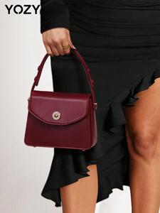 YOZY Women's Solid Color Handbag, Removable Strap Crossbody Bag for Daily Used, Casual Trendy Versatile High-quality Daily Commuting Bag