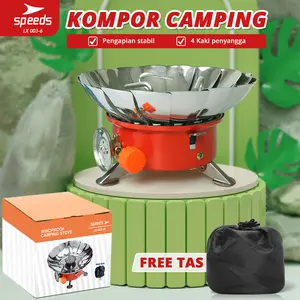 Speeds Kompor Camping Alat Masak Camping Nesting Windproof Model Bunga Portable 003-6