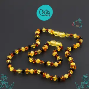 Kalung & Gelang Amber untuk Bayi, Anak, Dewasa. Roundel Classic