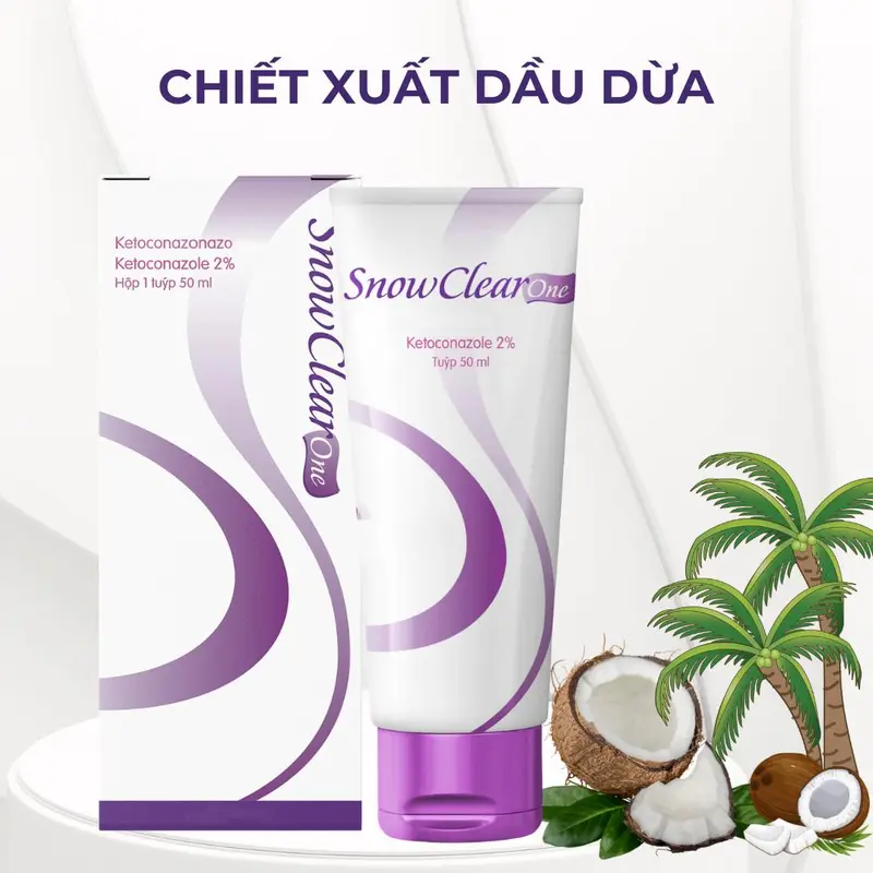 COMBO 2 TUÝP Dầu gội SnowClear One chiết xuất dầu dừa tác động kép - tuýp 50ml 4