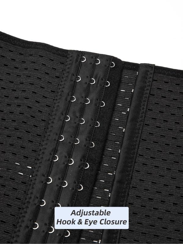 Men's Adjustable Hook & Eye Waist Trainer, Breathable High Stretch Shaper, Tummy Control Shaper for Men 5