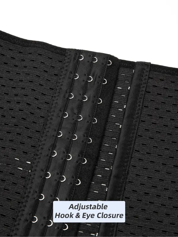 Men's Adjustable Hook & Eye Waist Trainer, Breathable High Stretch Shaper, Tummy Control Shaper for Men 5