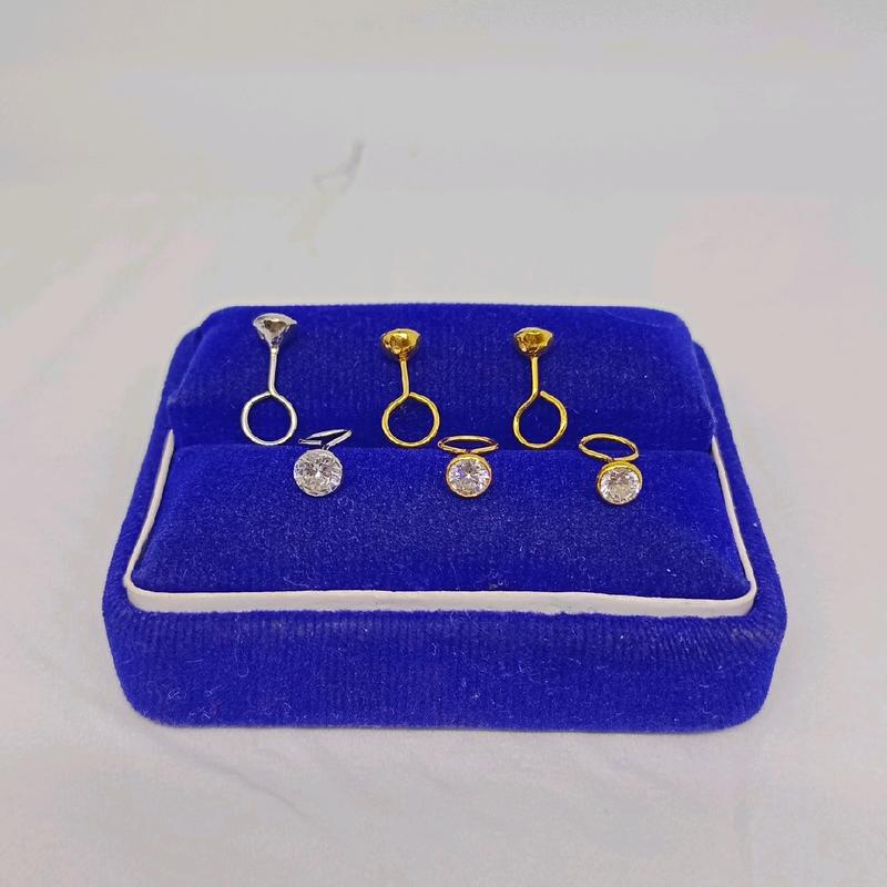 anting perak 925 asli lapis emas model toge mp/perhiasan fashion wanita terbaru 3