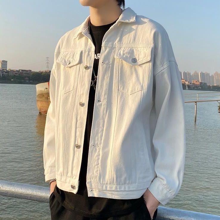 Product Introduction of Áo Khoác Denim, Shi, Thiết Kế Đơn Giản Và Rộng Rãi, Thích Hợp Cho Mùa Xuân Và Mùa Thu, Thương Hiệu Thời Trang Mới, Phong Cách Thường Ngày Cổ Polo, Áo Khoác Dụng Cụ Menswear Nam Jacket Có Túi 16