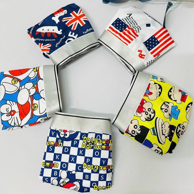 Combo quần sịp đùi nam họa tiết Doremon Quần Boxer nam vải thun lạnh co dãn 4 chiều Quần Lót nam kháng khuẩn Menswear