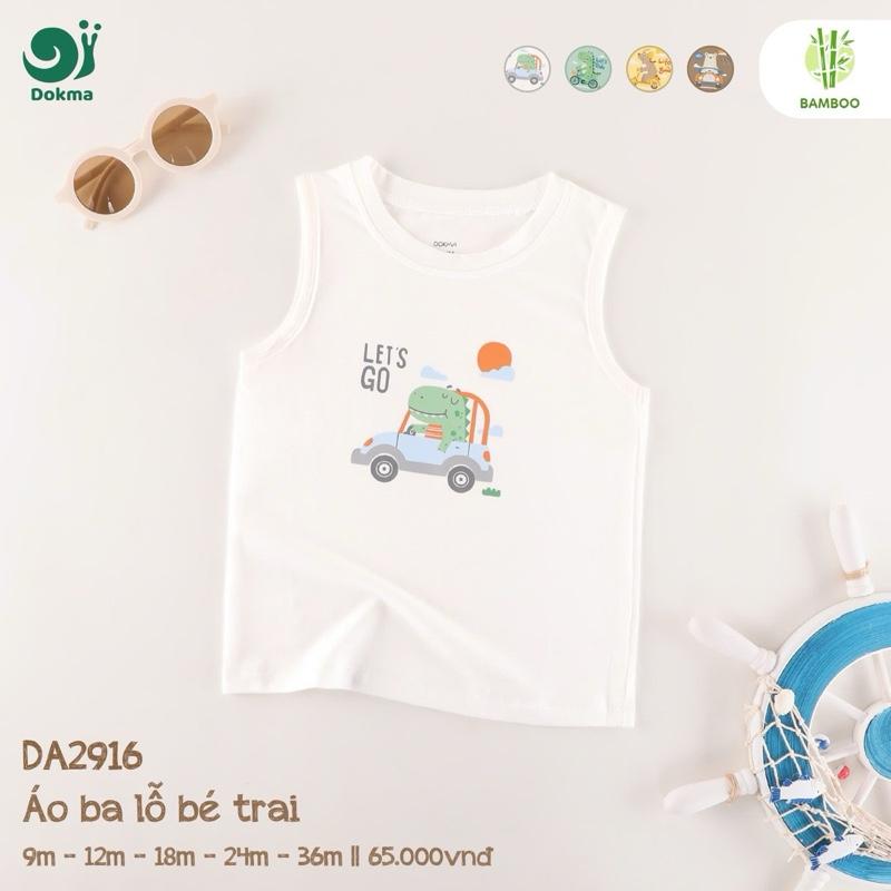 Áo ba lỗ Dokma dành cho bé trai size 9 tháng đến 36 tháng chất coton mềm và thoáng mát 4