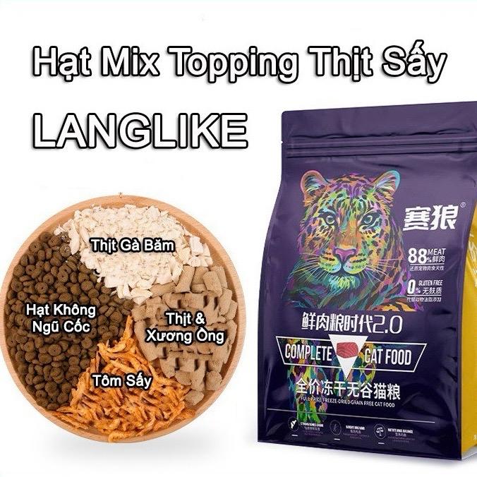 [QUÀ][5KG] Hạt mèo LangLike siêu topping đạm 40%, Thức ăn cho mèo LangLike, không độn ngũ cốc, vỗ béo cho mèo, hạt cho mèo tăng cân