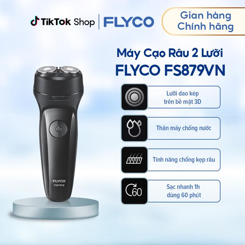 [HQD1992] Máy Cạo Râu Flyco FS879VN 2 Lưỡi Kép Thân Máy Kháng Nước Sạc Nhanh 1 Giờ - Hàng Chính Hãng