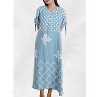 Gambar BATIK TRUSMI Longdress Pakaian Santai Daster Batik Mahalini BMM Abstrak Katun Motif Panjang Busui Wanita dari BT Batik Trusmi Official Kab. Cirebon 4 Tokopedia