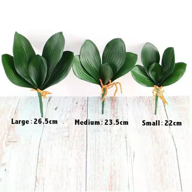 DAUN ANGGREK LATEX [TERLENGKAP SEMUA UKURAN] Daun Imitasi Daun Lateks