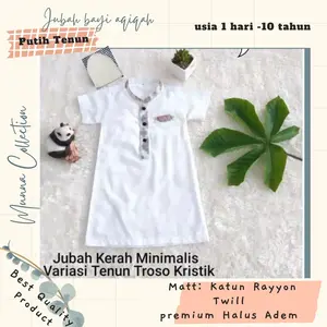 Jubah aqiqah/gamis aqiqah/koko bayi aqiqah/koko anak/free peci rajut