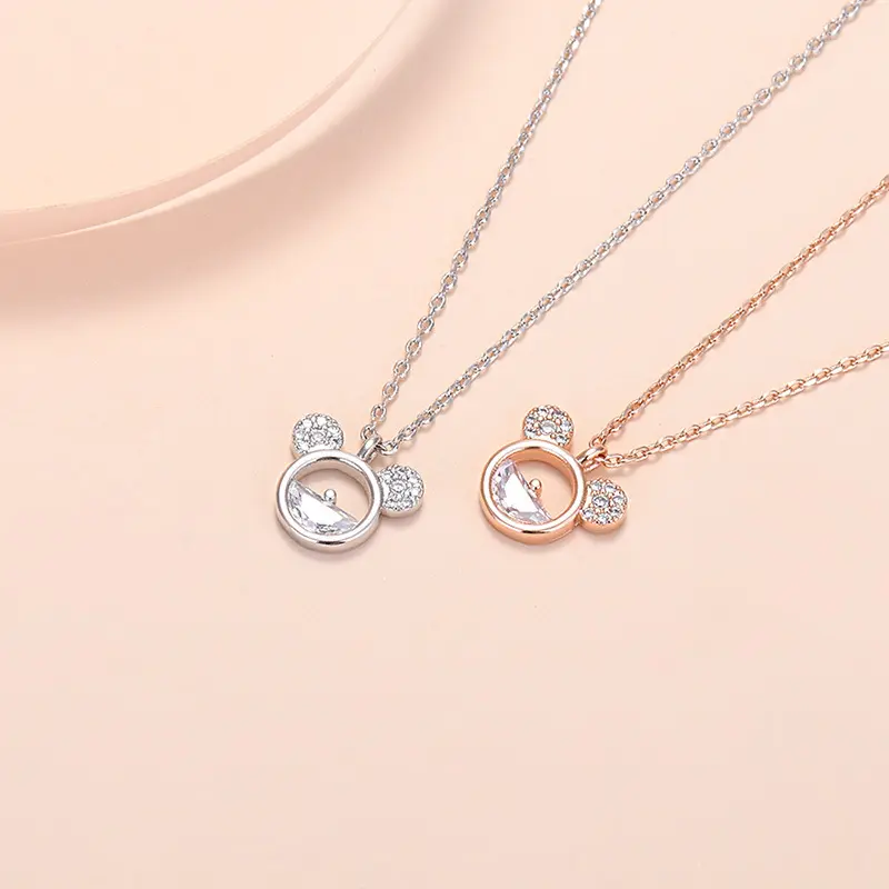 Vòng Cổ Chuột Mickey, Dễ Thương, Thời Trang Cá Tính Nữ, Mặt Dây Chuyền Zircon, Dây Chuyền Xương Đòn, Phong Cách Người Nổi Tiếng Trên Internet, Ngọt Ngào Và Tự Nhiên, Hợp Xu hướng 3