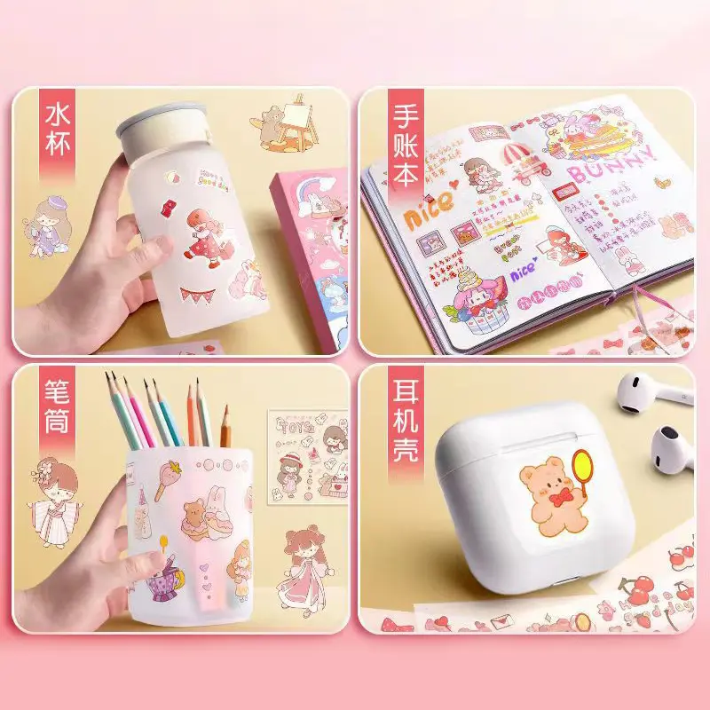 Nhãn Dán Hoạt Hình, Họa Tiết PET, Sổ Lưu Niệm, Dễ Thương, 20 Cái, Tự Làm, Phong Cách Kawaii, Đồ Trang Trí, Đồ Dùng Văn Phòng Phẩm 7