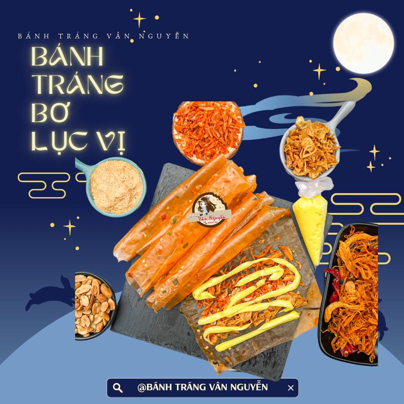  Bánh tráng bơ lục vị bơ ruốc hành phi khô gà muối nhuyễn đậu phộng. Bánh tráng Vân Nguyễn Food Thức Ăn 