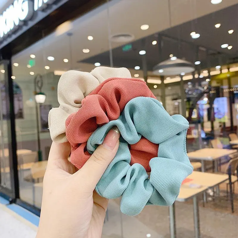 BISA COD F5058 Ikat Rambut Scrunchie Elastis Gaya Korea / Ikat Rambut Ponytail / Karet Rambut Cepol / Ikat Rambut Gaya Korea 3