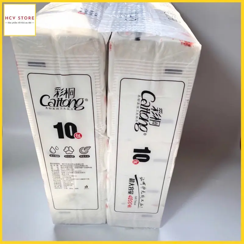 [4 Bịch_40 gói] CAITONG 4200 tờ 1 bịch, chỉ có 320.000 đồng, Giấy rút đa năng, Giấy ăn cao cấp 5