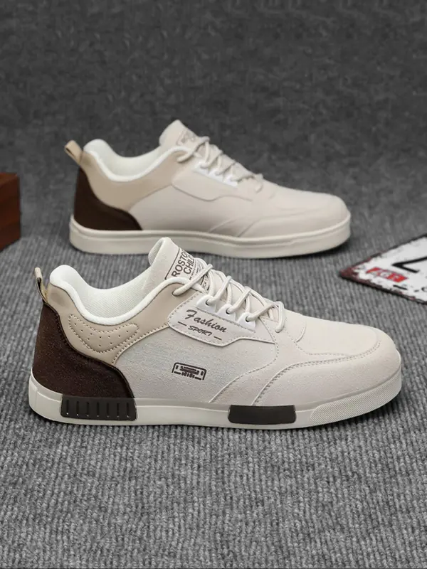 Men's Fashionable Lace Up Low Top Sneakers, Casual Comfortable Breathable Sports Shoes, Male All-match Round Toe Skate Shoes for Daily Wear 5