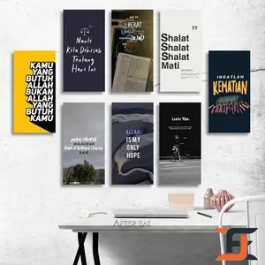 AFTEREAT HIASAN DINDING QUOTE POSTER ISLAMI (10x20) HIASAN KAMAR DAN PAJANGAN RUMAH KEKINIAN ESTETIK KATA KATA MOTIVASI 3D