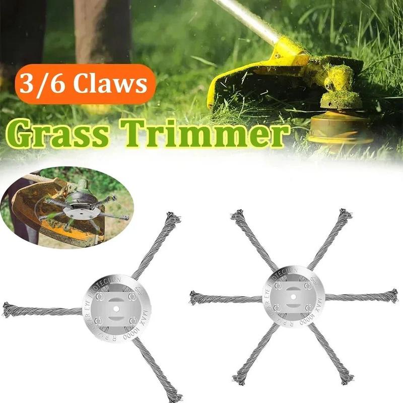 Product Introduction of 1Pcs New Steel Wire Wheel Lawn Mower Head Removal Moss Rust Brush Disc Weed Brush Head Universal 6 inch Grass Trimmer Head 18