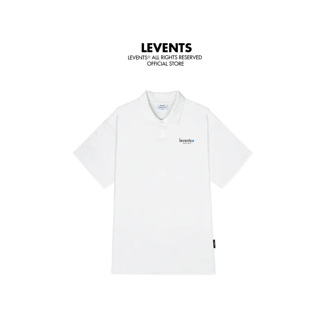 Áo Polo Levents Mini Popular/ White 100% Cotton Unisex Oversized
