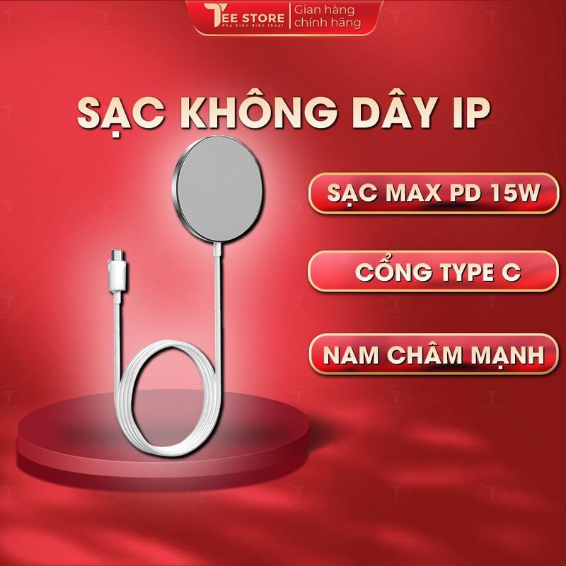 Đế sạc không dây 15W trong suốt cho điện thoại lPhone - SMSIP