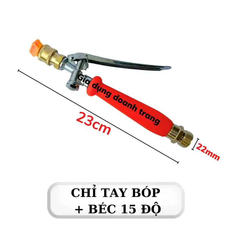 Tay Bóp Xịt Rửa Vệ Sinh Máy Lạnh - Điều Hòa . Có Gắn Khớp Nối 1/4 (TAY BÓP CAM) 4