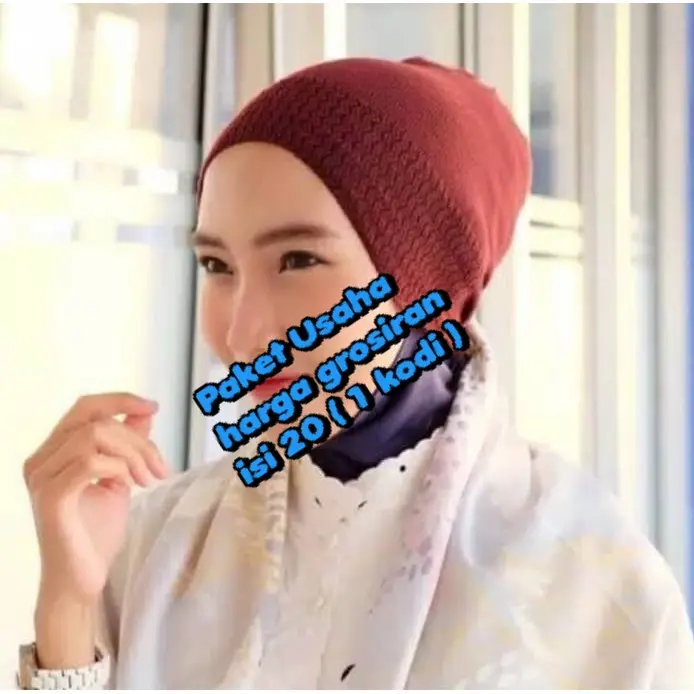 (PAKET USAHA ISI 10/20) Ciput Inner bandana anti pusing Pernikahan Bisnis Poliester Sore Hari Santai Katun Kerudung Jilbab 0