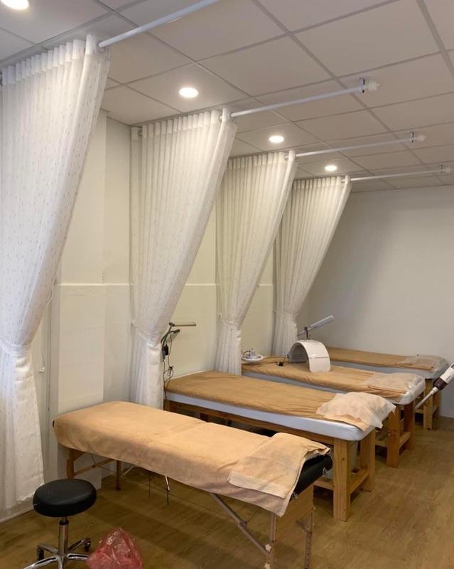 Rèm VOAN trắng lụa đính hoa văn HẠT MƯA TRẮNG rèm cửa sổ Loại 1 vải trang trí decor phòng RÈM SPA không kèm thanh treo
