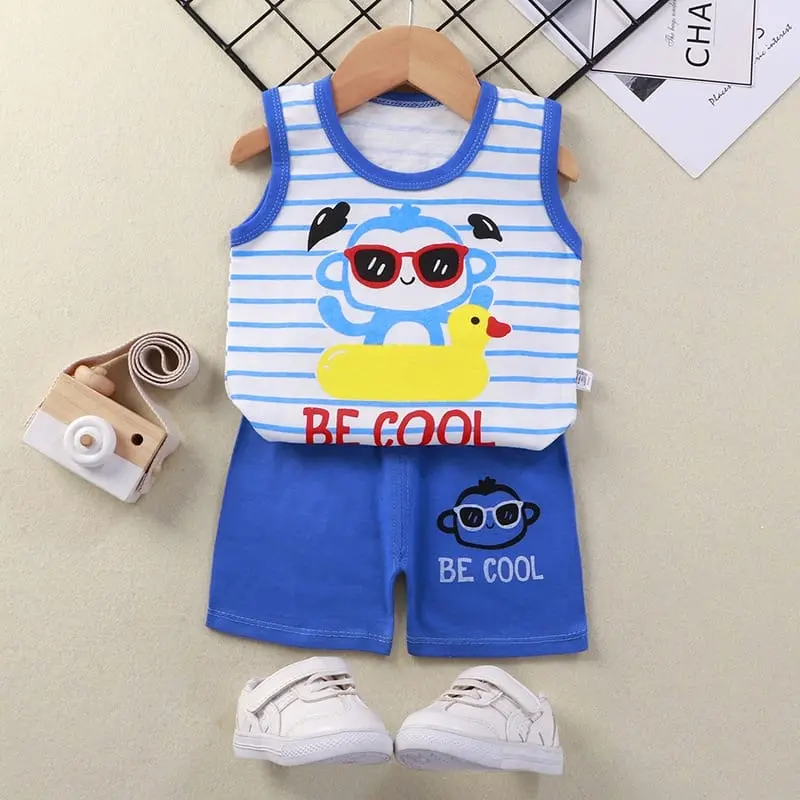 SINGLET SETELAN ANAK BABY SANTAI LENGAN PENDEK TERMURAH 3