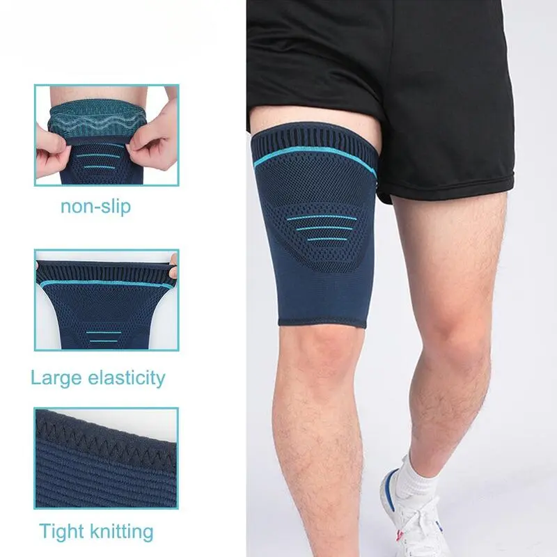 Compression Sleeve Upper Leg Sleeves Quad Pain Relief & Recovery, High Elastic Sports Support Protector Muscle Strain Thigh brace for basketball,voll