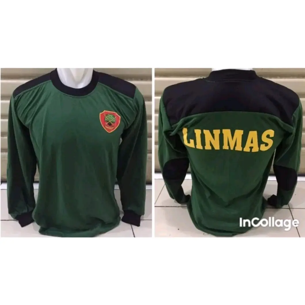T-shirt Kaos Linmas/ Kaos Linmas bantalan Lengan Panjang