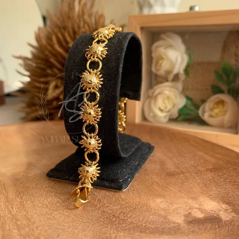 Perhiasan Gelang Matahari Lapis 24k 4