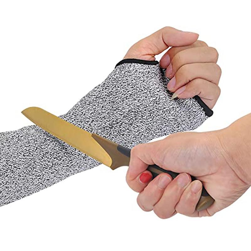 1Pc Level 5 HPPE Cut Resistant Anti-Puncture Work Protection Arm Sleeve Cover Cut-resistant Arm Sleeve for Men Women 6