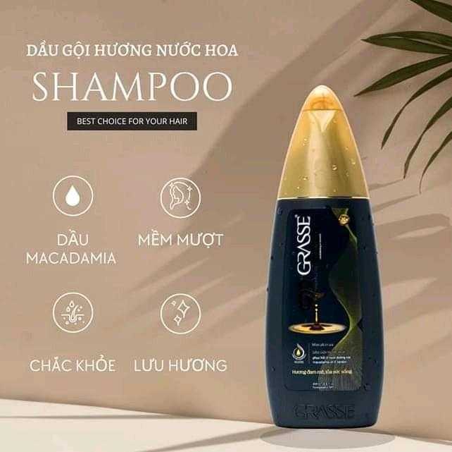  Dầu gội nước hoa trị gàu ngứa GRASSE dung tích 215ml Nữ 