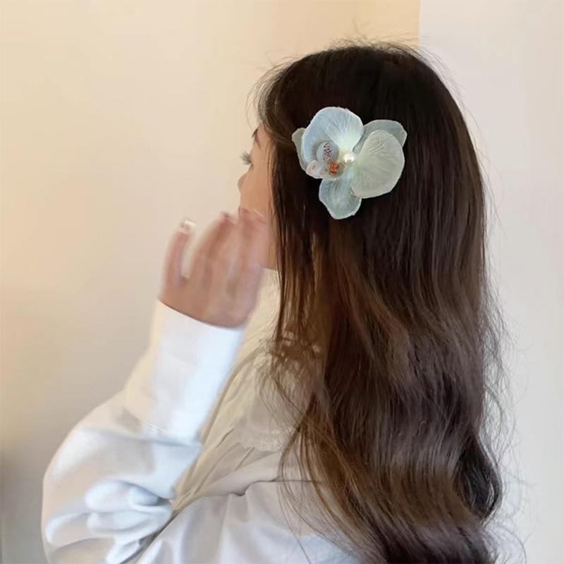 Product Introduction of Flower Hair Clips Butterfly Orchid Floral Alligator Clips for Women Girls Bridal Wedding Accessory Beach Party Wedding Decor 25