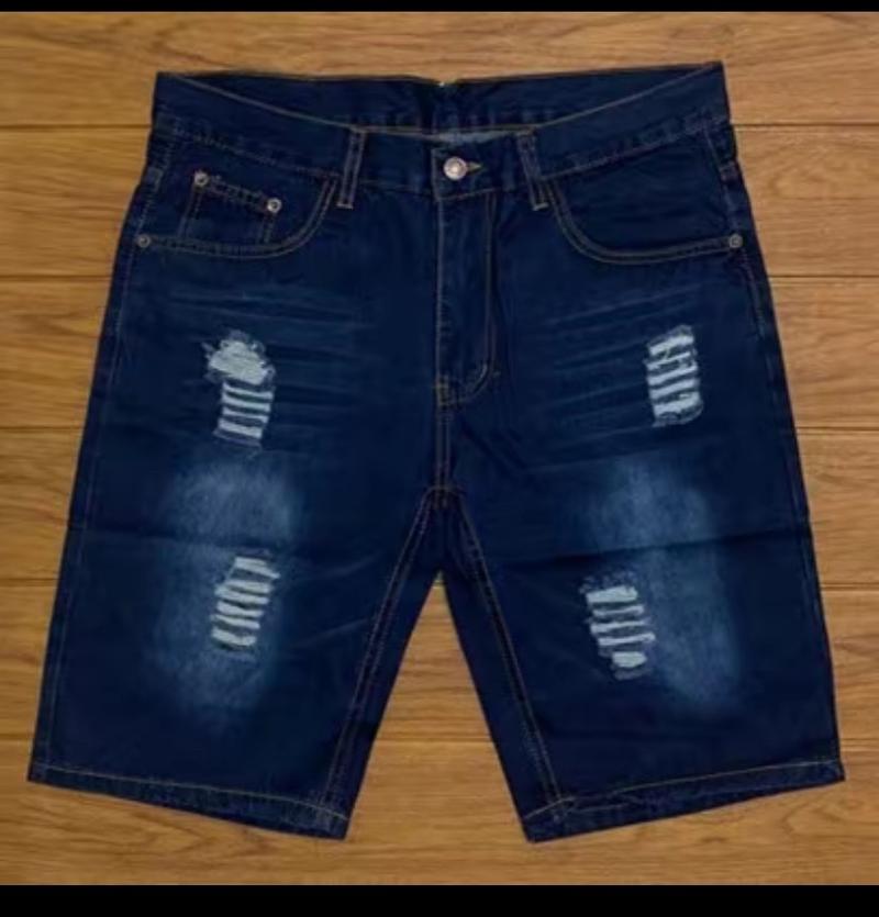 Product Introduction of Tattered Maong short for men Above the knee Menswear 2